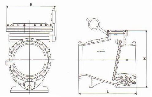 HH44X微阻緩閉止回閥結構尺寸